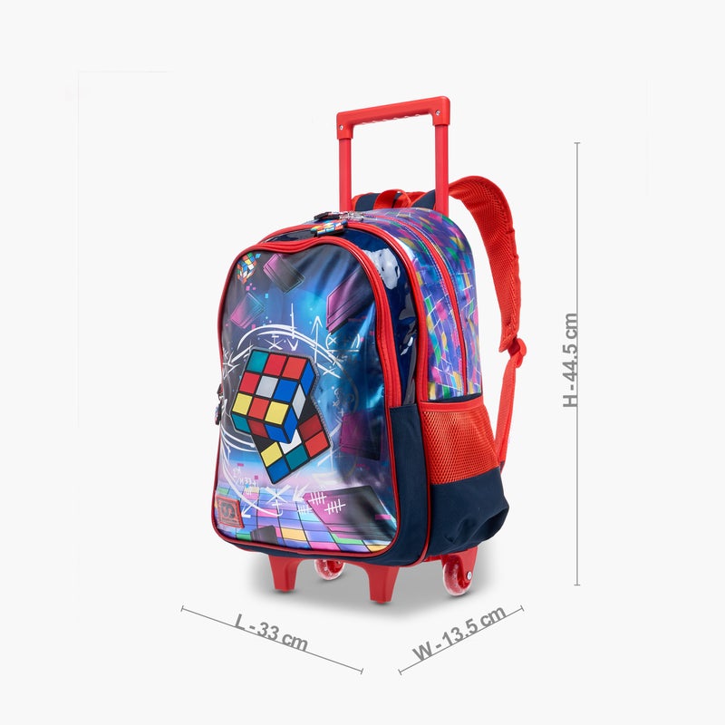 sami_studio 17 Inch Trolley-Cube-Collection-2 Cmprt With Zip- (Polyester ) Multicolor \ 33X13.5X44.5 - Image 4